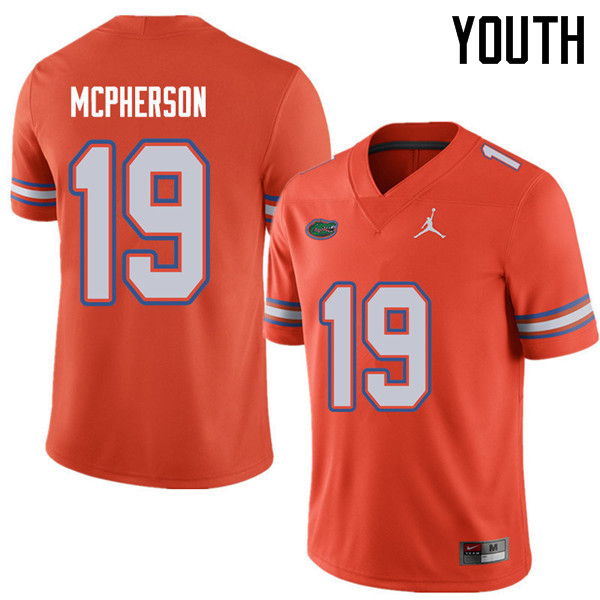 Jordan Brand Youth #19 Evan McPherson Florida Gators College Football Jerseys Sale-Orange - Click Image to Close